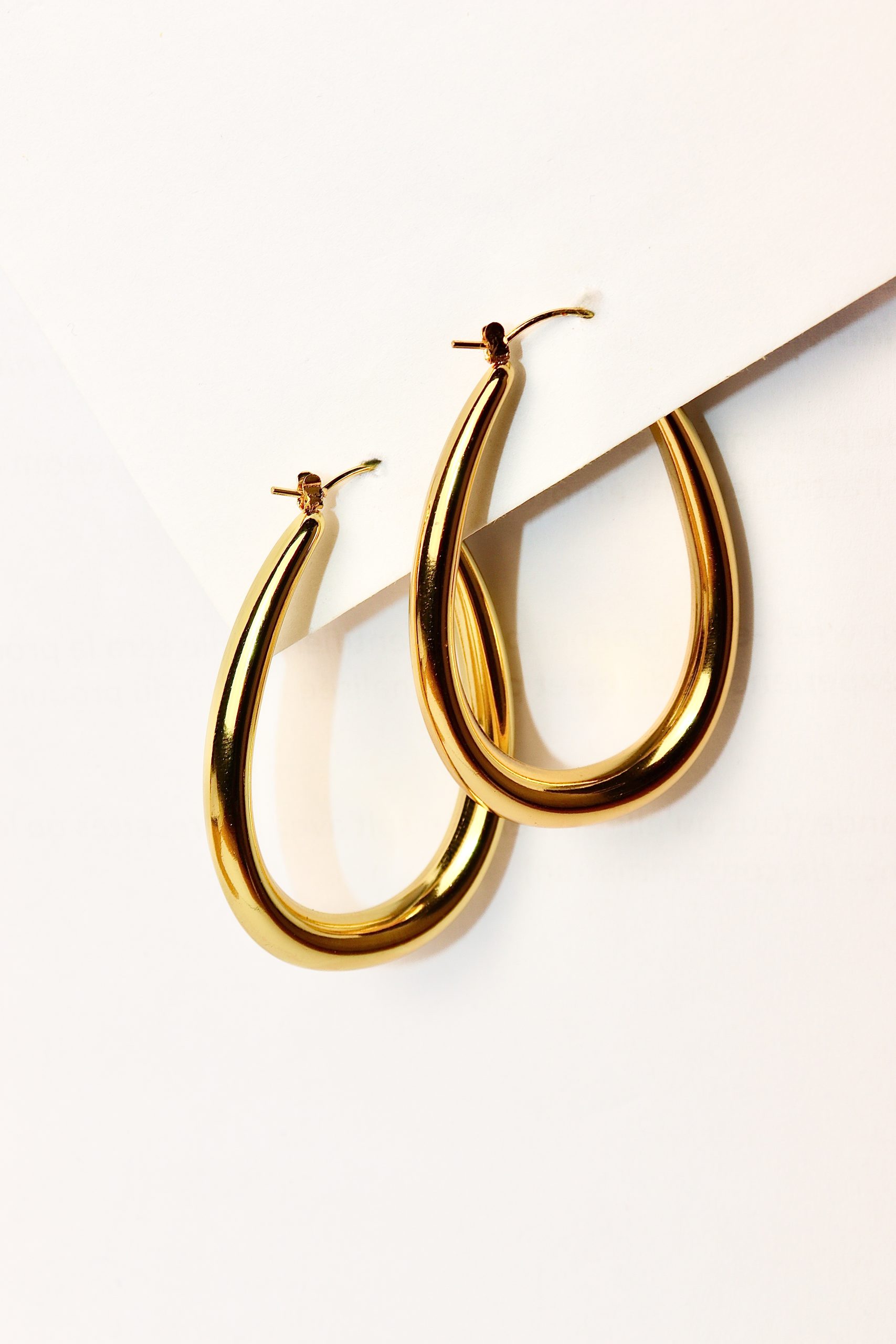 Boucles d'oreilles créoles oval