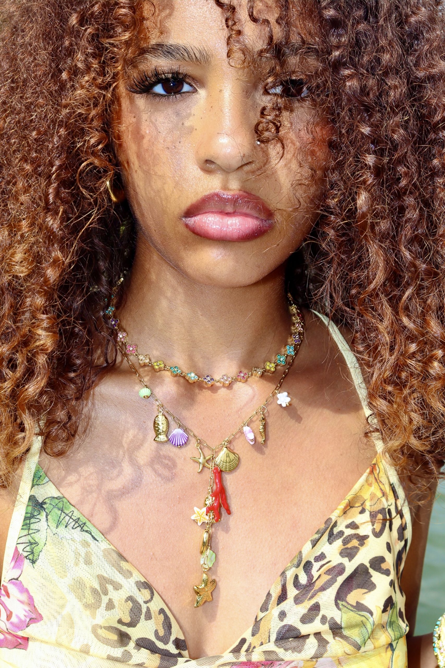 Collier Fleurs Multicolores