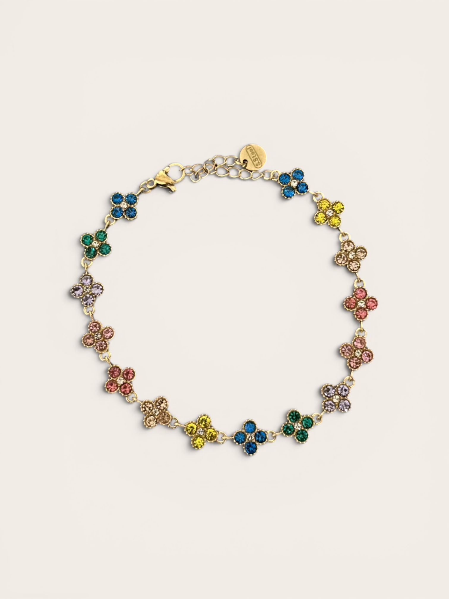 Bracelet trèfle multicolore