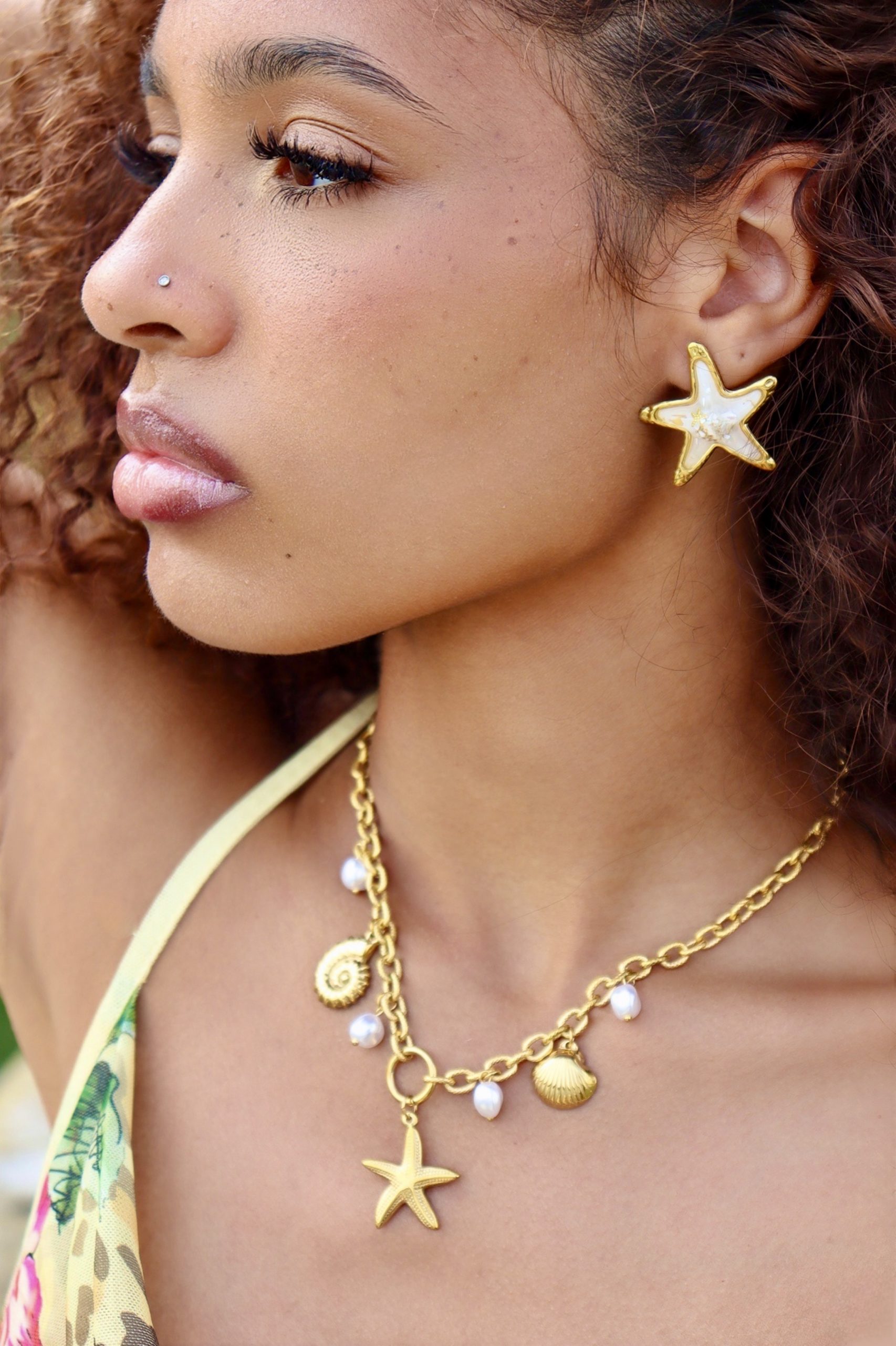 Boucles d’oreilles Étoiles Nacrées