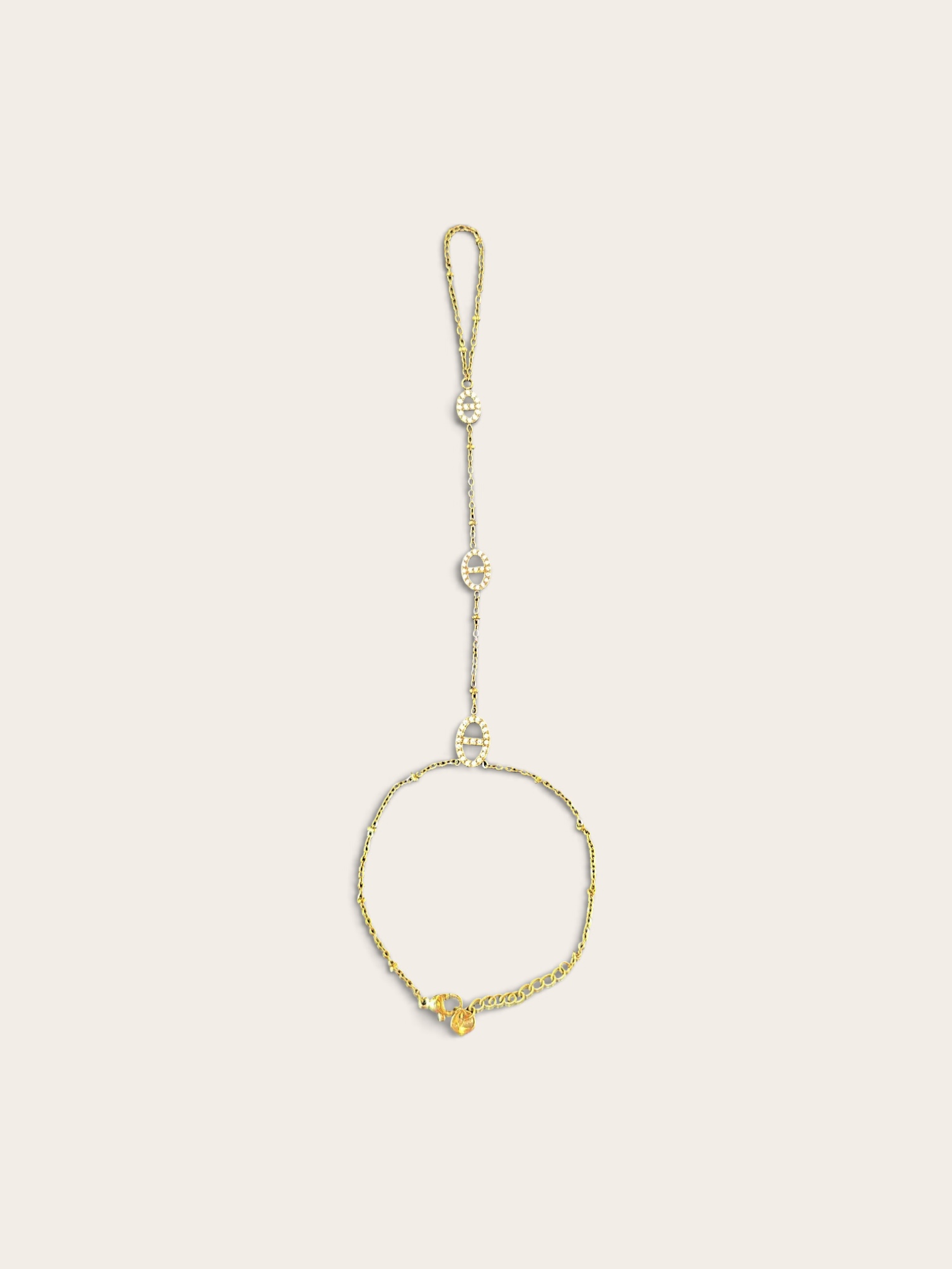 Chaîne de main sertie Maille Marine