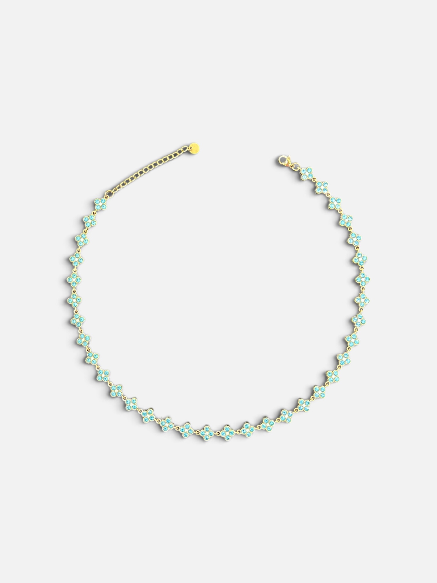 Collier Fleurs Turquoise
