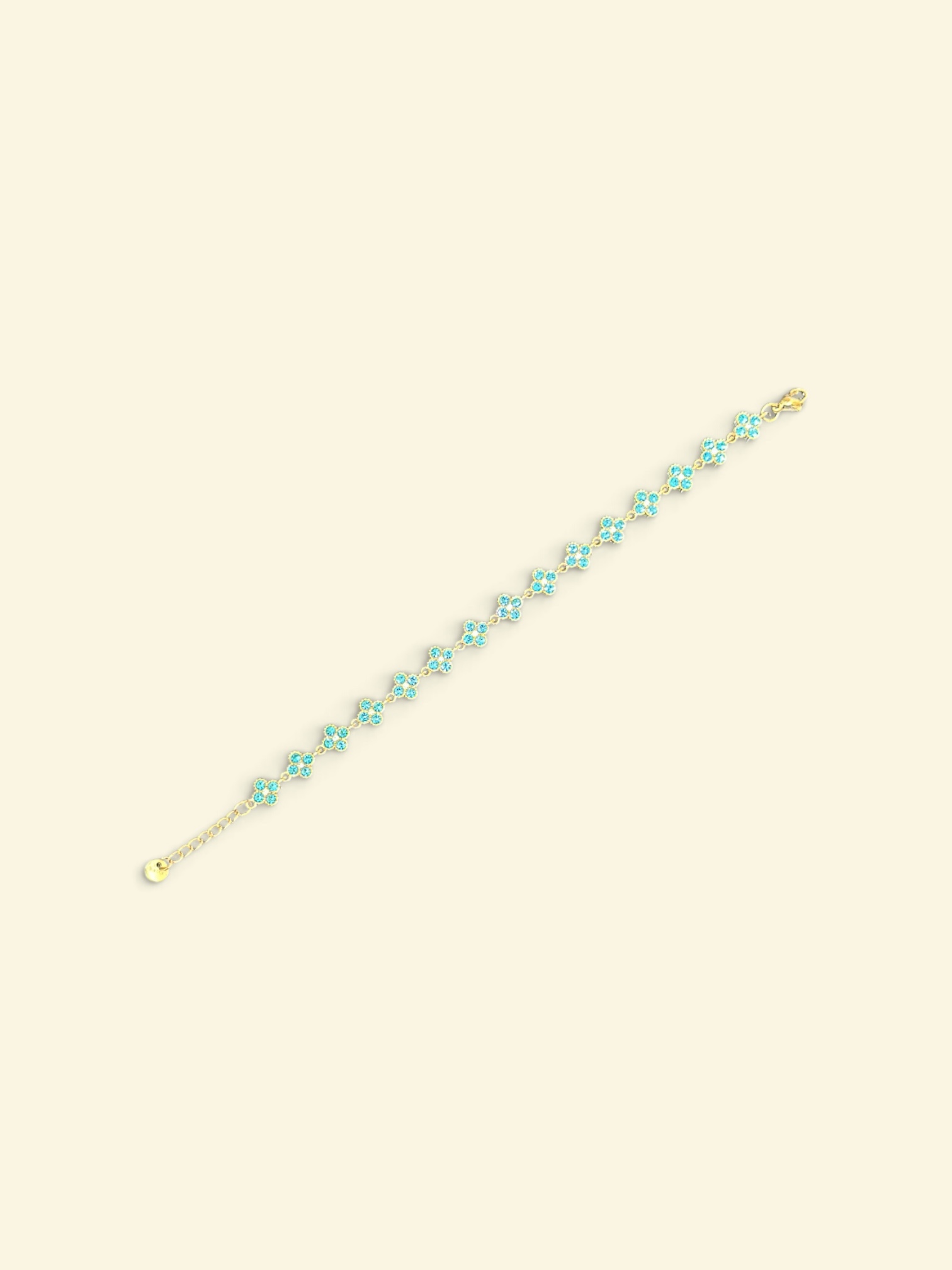 Bracelet Fleurs Turquoise