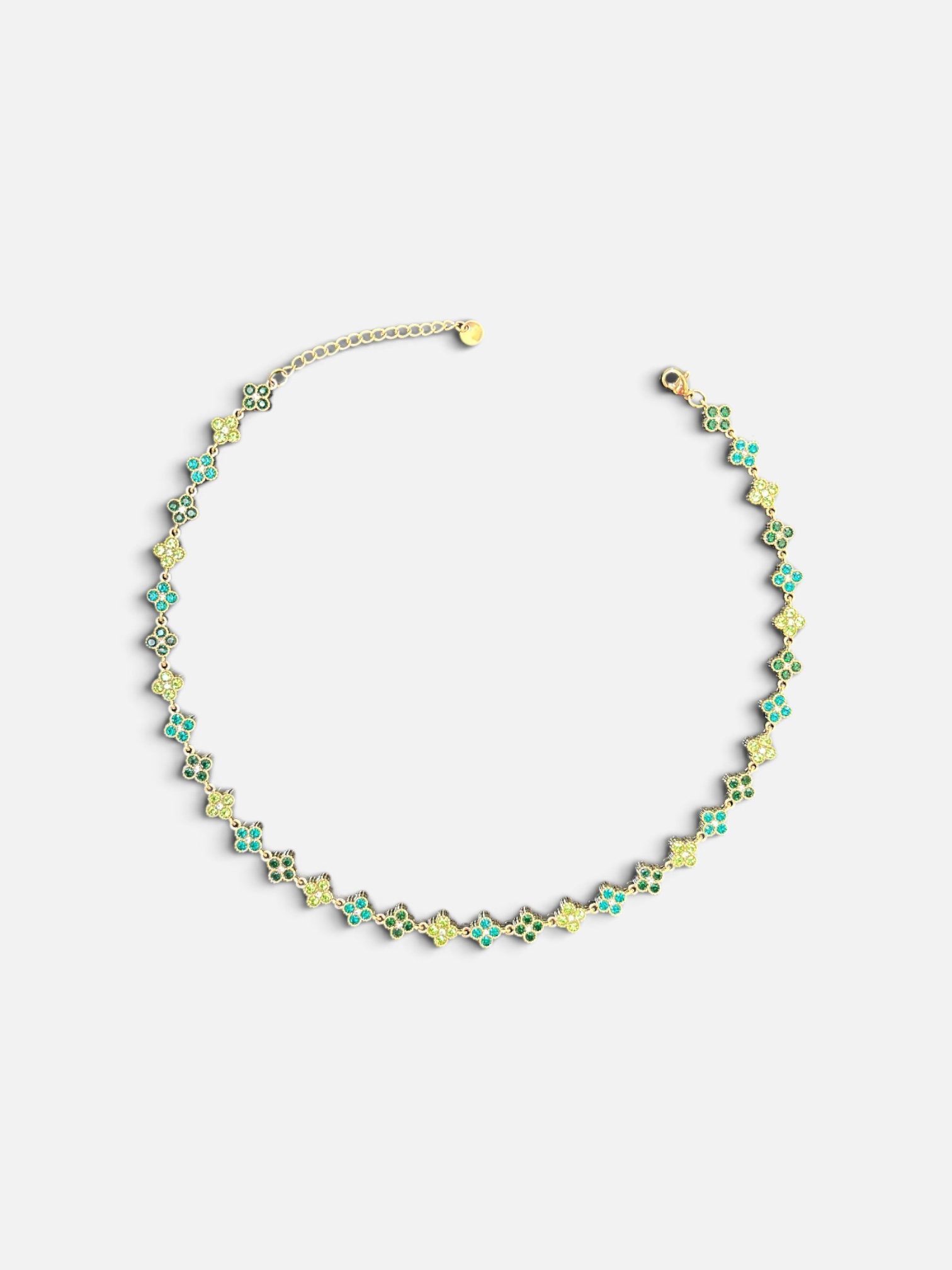Collier Fleurs Émeraude