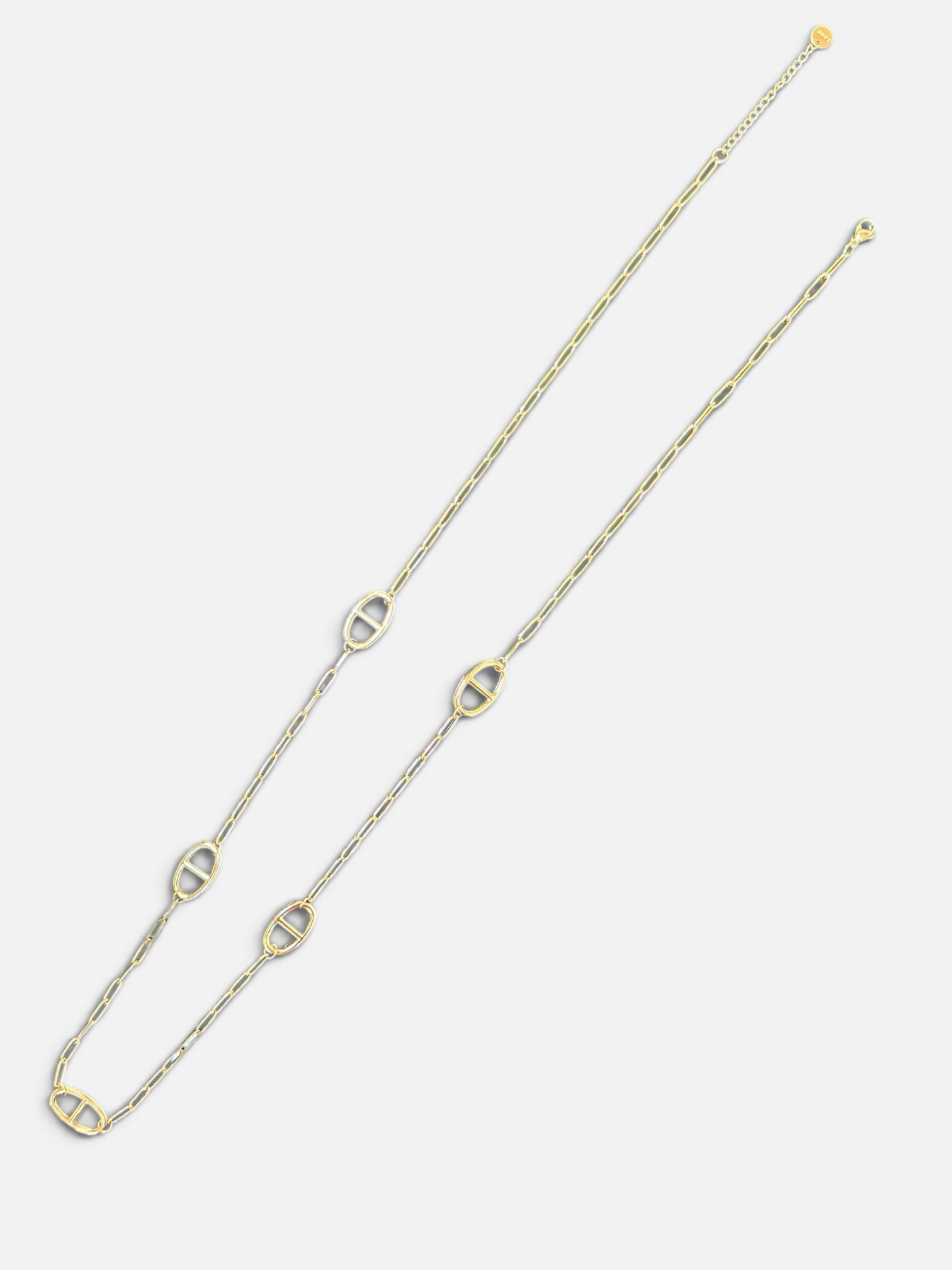 Sautoir Tendance Maille Marine