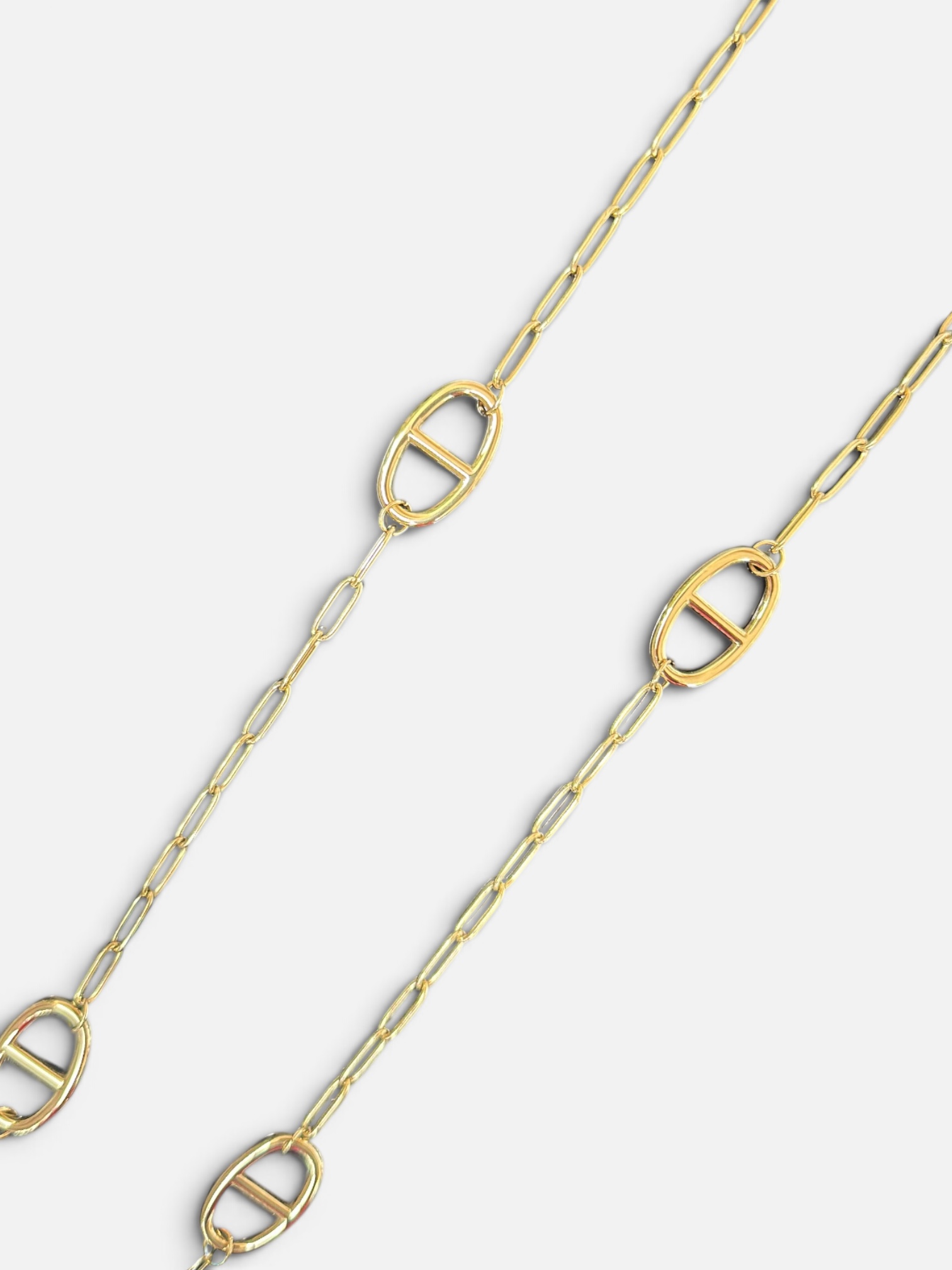 Sautoir Tendance Maille Marine